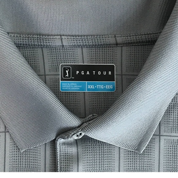 PGA Tour Mens XXL Grey Short Sleeve Golf Polo Shirt - Picture 4 of 6